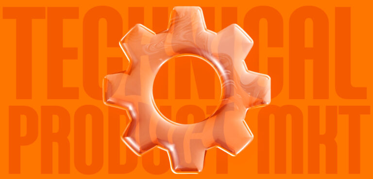 technical product manager course banner with a 3D gear icon and ‘Technical Product MGT’ text in the background
